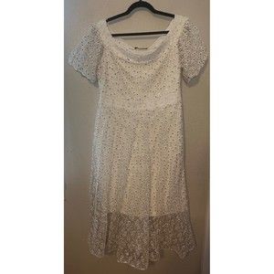 Silver Moon White Lace Tulle dress Size L